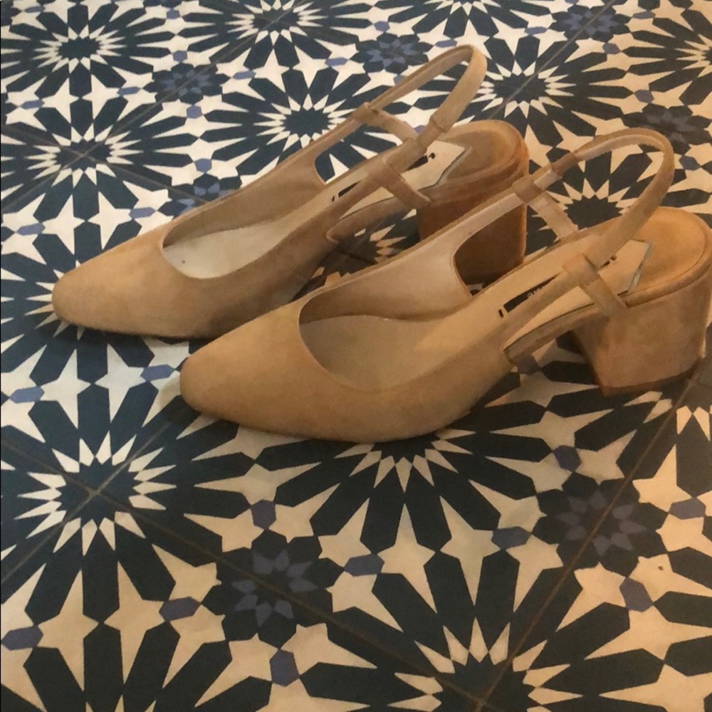 Zara nude low heels